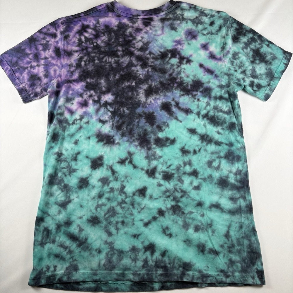 Dragon Ball Z Goku Tie Dye T-Shirt Men's Medium Anime Graphic Tee Purple Teal - Picture 6 of 6